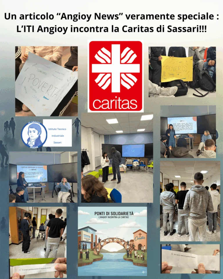 Un ponte di solidarietà e consapevolezza sta unendo gli studenti dell’Istituto “Angioy”, protagonisti di un’importante attività interdisciplinare dal titolo “Sassari a due velocità: sulle tracce della povertà per costruire ponti di solidarietà”, realizzata in collaborazione con la Caritas di Sassari.